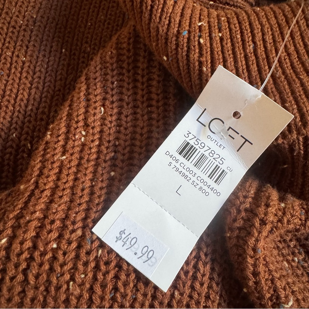 LOFT New With Tags Rich Brown Turtleneck Oversized Sweater - Picture 9 of 10